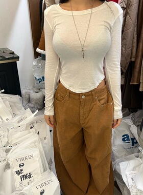 韩国东大门2025冬新款VIRKIN简约休闲百搭英文字母圆领短袖T恤