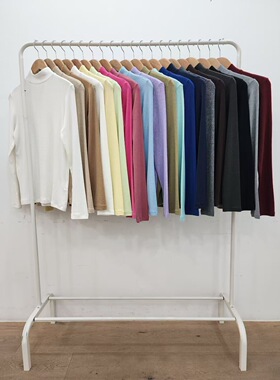 韩国东大门2025秋冬新款LEMIU 半高领纯色百搭羊毛天丝打底衫tee