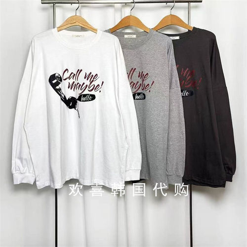 韩国东大门2025冬季新品sienne创意个性印花圆领宽松日常百搭T恤