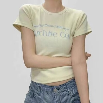 韩国东大门2025夏季新款sienne潮流个性圆领英文字母宽松短袖T恤