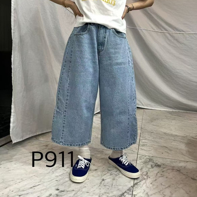 韩国东大门2025夏季新款ITZEL潮流个性百搭宽松显瘦牛仔裤P911