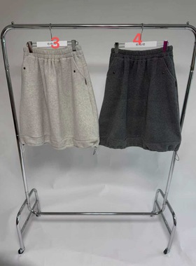 韩国东大门2025冬季新款eee时尚百搭松紧腰抽绳休闲半裙+卫衣