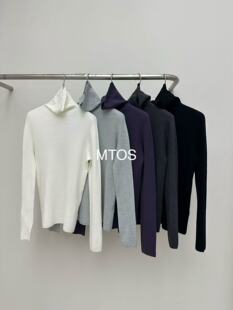 韩国东大门2025冬季新款Monday To Sunday高领羊毛针织衫打底衫