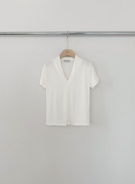 韩国东大门2026夏季新品2nd GATR简约百搭深v领气质上衣