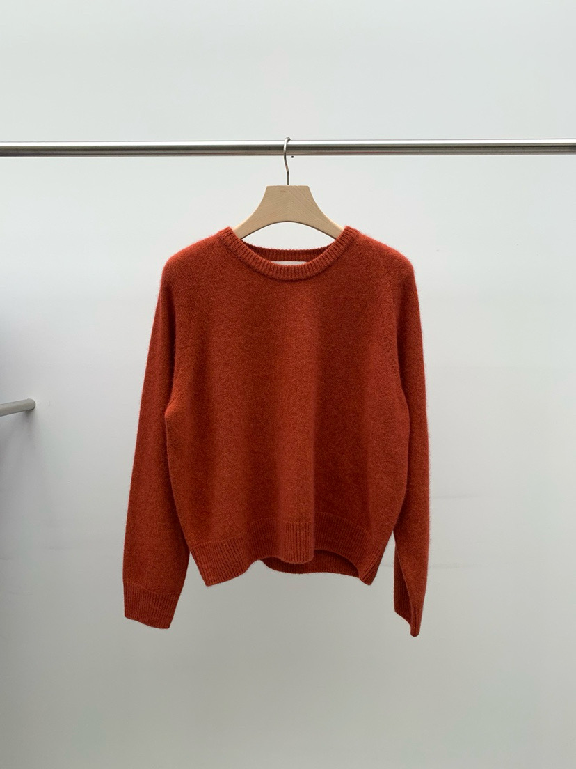 韩国东大门2025冬新品Legacy bone纯色圆领宽松百搭针织衫毛衣