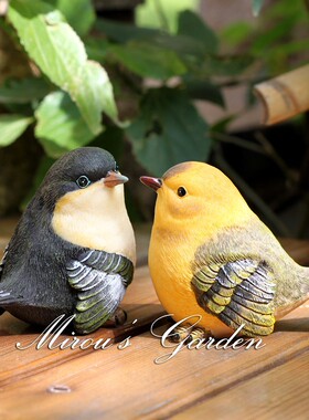 正版创意家居客厅户外装饰花园庭院可爱礼物仿真小鸟树脂动物摆件