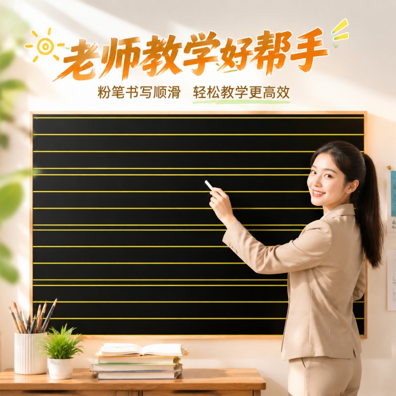英语四线三格磁性黑板贴语文拼音教学专用可移除磁性墙贴软磁力贴