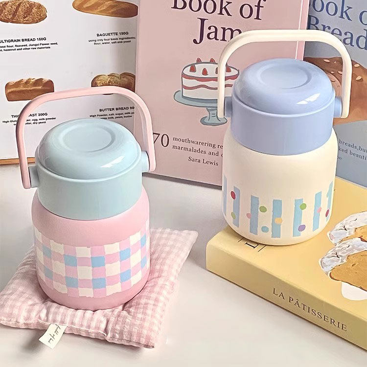 焖烧杯不锈钢保温饭盒桶便携水杯高颜值焖粥罐早餐杯牛奶杯97369