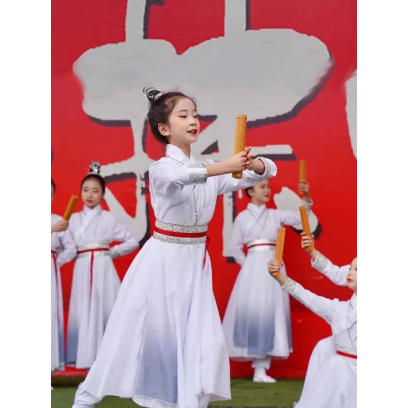 汉服夏季女童壮志少年行舞蹈服儿童演出服男童国学古典中国风服装 童装/婴儿装/亲子装 汉服 原图主图