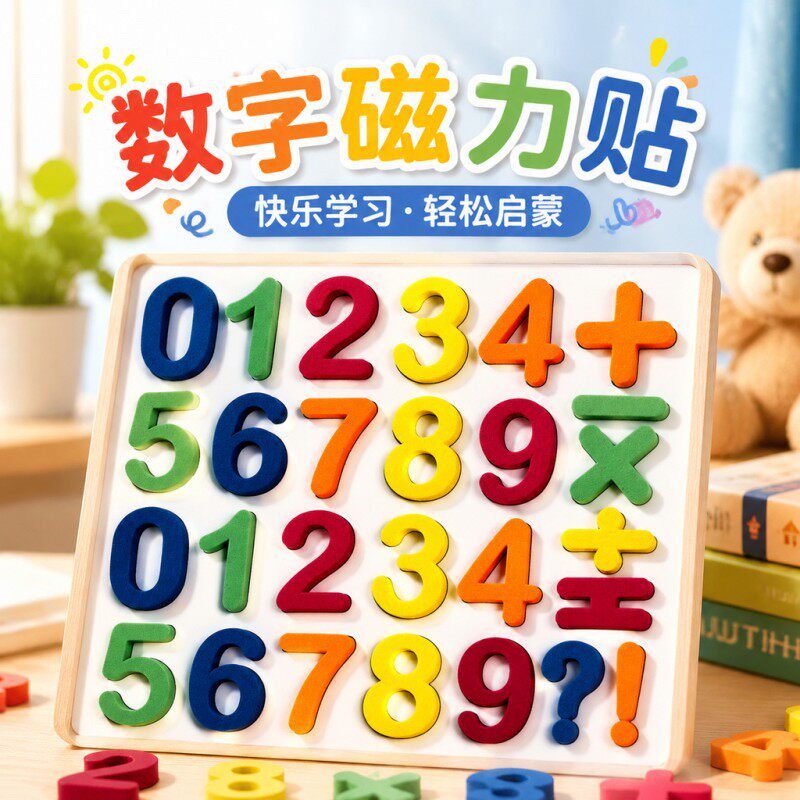 磁吸数字贴小学英语教具儿童早教益智玩具26个英文字母磁力贴磁铁