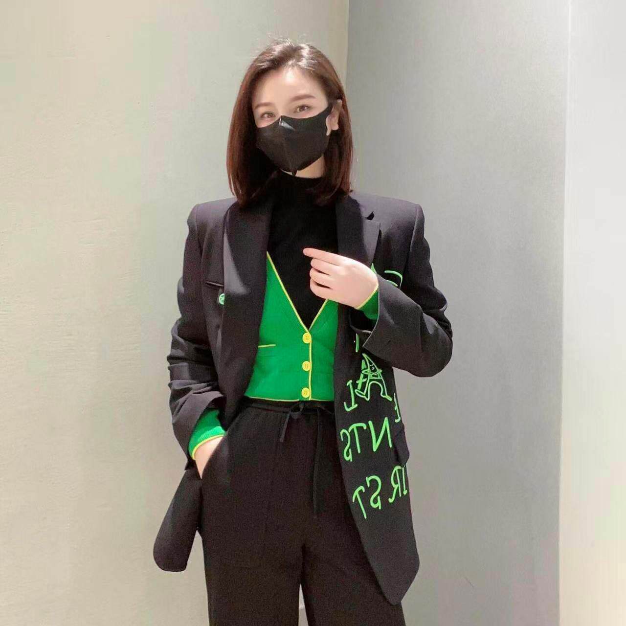 阿玛施女装正品2026春装新款时尚通勤宽松男友风西装外套5400604