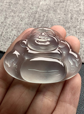 天然A货缅甸翡翠 佛公 尺寸 : 34.8-46.9-6