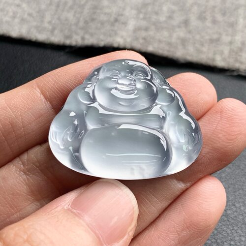 天然A货缅甸翡翠 佛公 尺寸 : 24.3-30.2-3.5