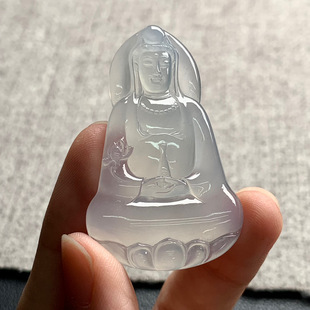 28.3 天然A货缅甸翡翠 46.6 尺寸 4.5 观音