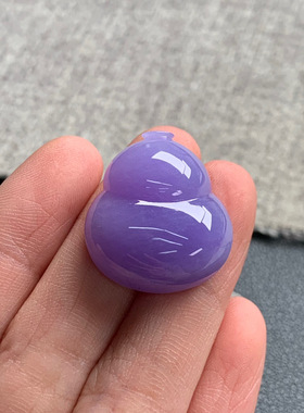 天然A货缅甸翡翠 紫罗兰葫芦 尺寸 : 24.3-21.7-9.2