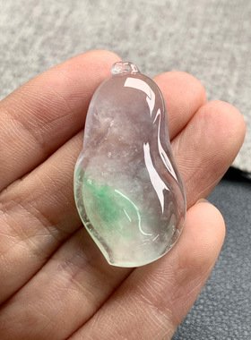 天然A货缅甸翡翠 兰花 尺寸 : 36.9-19.3-6