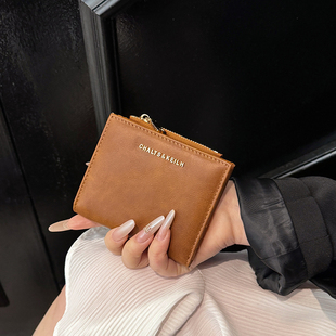 身份证钱包防磁卡包2025新款小众极简二合一女士收纳包小巧皮夹子