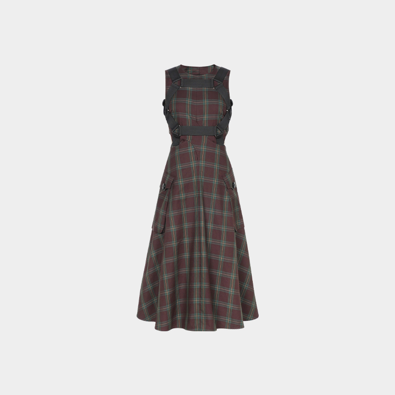 SUPERR露背无袖连衣裙