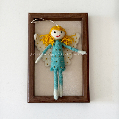 尼泊尔手工羊毛毡花仙子玩偶挂件