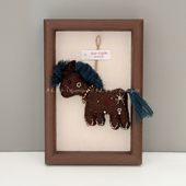 多尼古乐尼泊尔手工羊毛毡挂件棕色流苏小马包挂钥匙扣车挂饰礼物