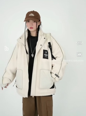 快乐印象23378童装冬季新款加厚加棉羊羔毛外套