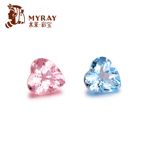 天然彩宝5A海蓝宝圣玛利亚祼石