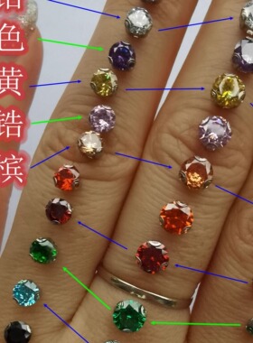 锆石diy宝石圆形手缝钻