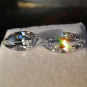 锆石 仿钻 裸石 尖底5A DIY剔透 马眼形 透白色补钻 人造宝石