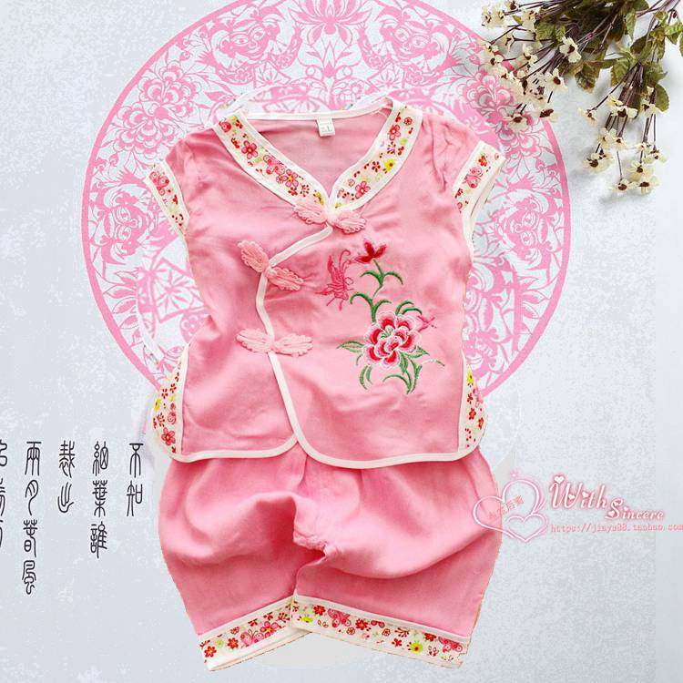 女宝宝周岁女童碎花套装百天周岁礼服男宝宝中式礼服儿童唐装短袖|msdalam kategori Kanak-kanak/Bayi/Keluarga dipasang, Kanak-kanak cheongsam/pakaian/pakaian kebangsaan, pakaian - dari Buy2taobao.com untuk memberikan perkhidmatan ejen Taobao profesional membeli