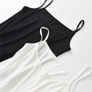 内搭学生黑色打底衫 显瘦上衣春夏季 修身 高品莫代尔吊带背心女短款