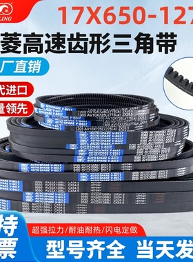环菱B型齿形传动三角带AV17X650-1270Li防静电耐油防滑10X13X22X