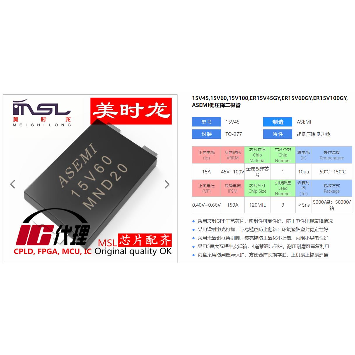 美时龙15V60全新原装芯片