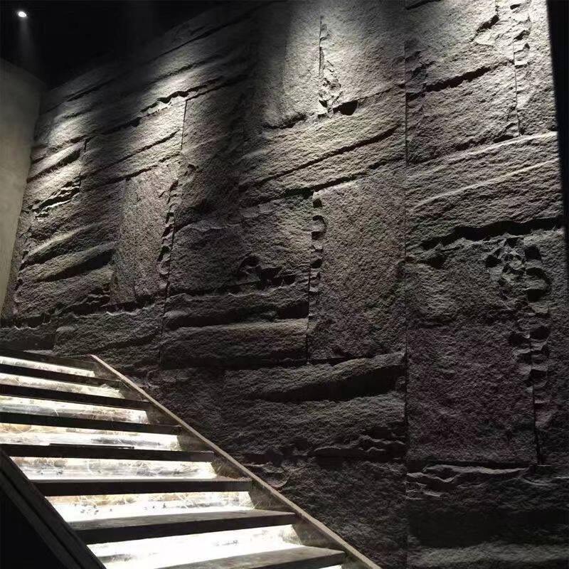 轻质pu石皮文化石蘑菇石仿石板内外墙砖文化砖电视仿真石皮背景墙