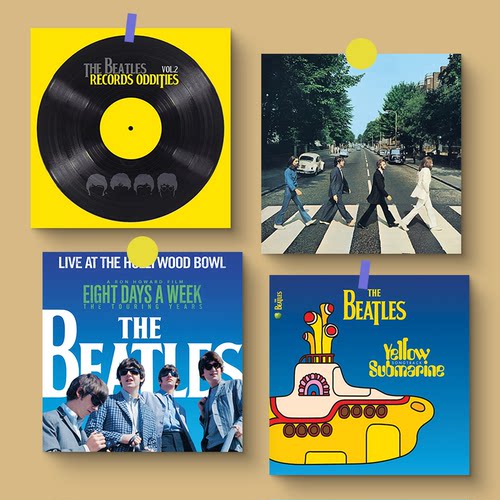 披头士专辑封面海报墙面遮瑕装饰