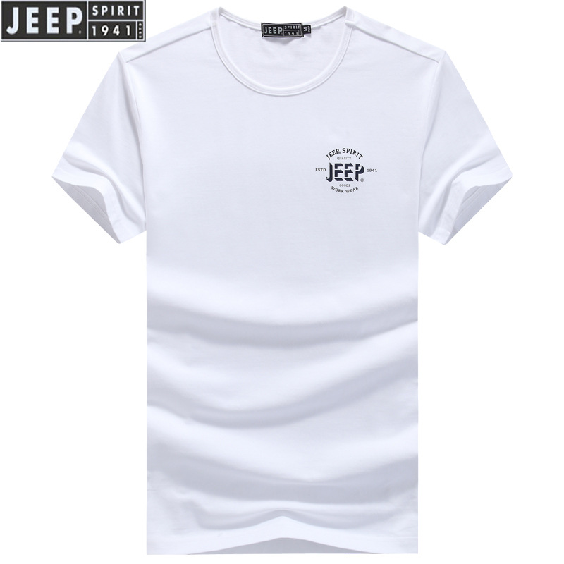 JEEP SPIRIT男士夏季圆领短袖T恤宽松大码男装休闲t恤4003