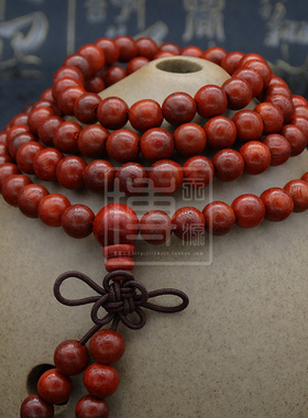 老挝红酸枝木男女款文玩佛珠手链