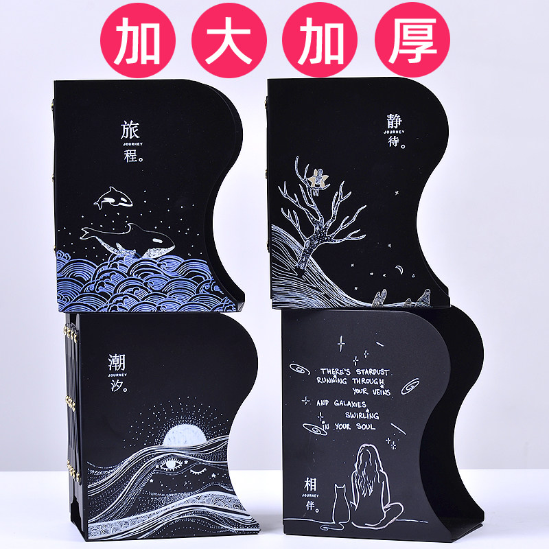 伸缩书立架学生折叠书夹简易书桌放书架子韩版书靠简约课本书架立