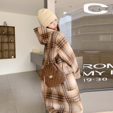 双面穿皮毛一体212A-8812-P195-K295，女装毛呢外套，浙宝212A