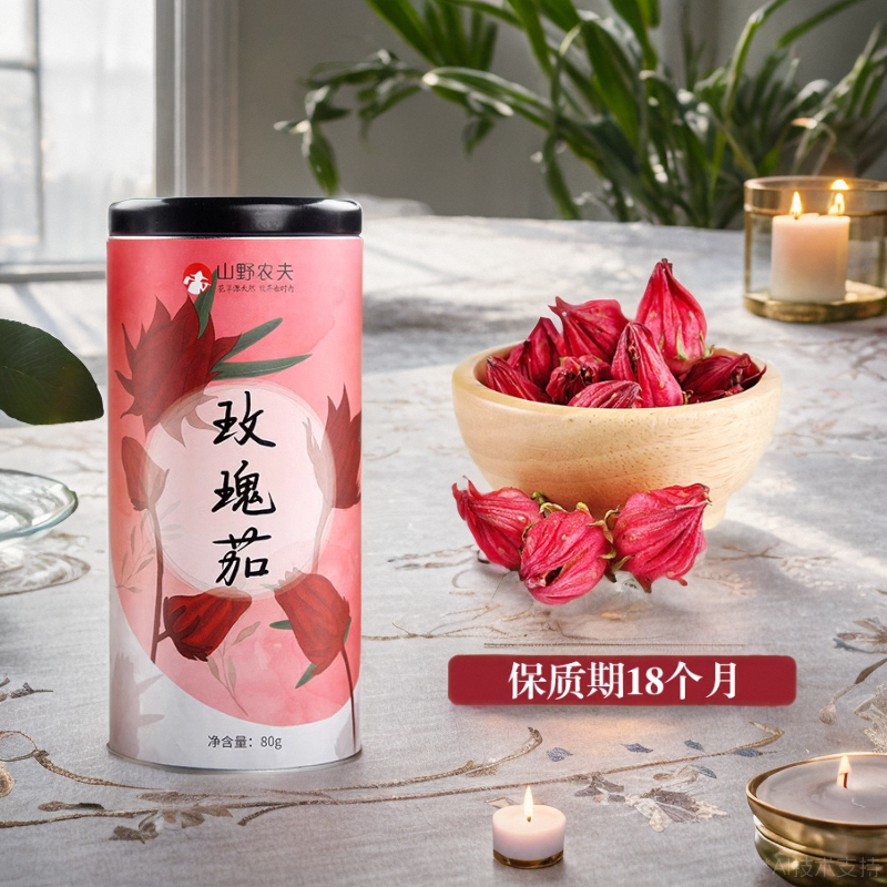山野农夫洛神花陈皮茶玫瑰茄茶花干泡茶散装玫瑰花正品花草茶