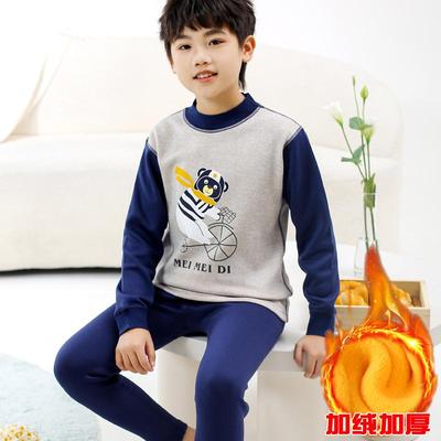 青少年保暖内衣套装加绒加厚无痕