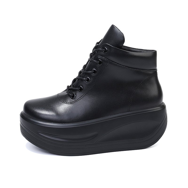 欧洲站厚底女靴子松糕时尚