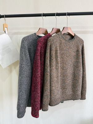 LP同款花纱！品质100%纯山羊绒圆领线设计慵懒宽松显瘦HS8836