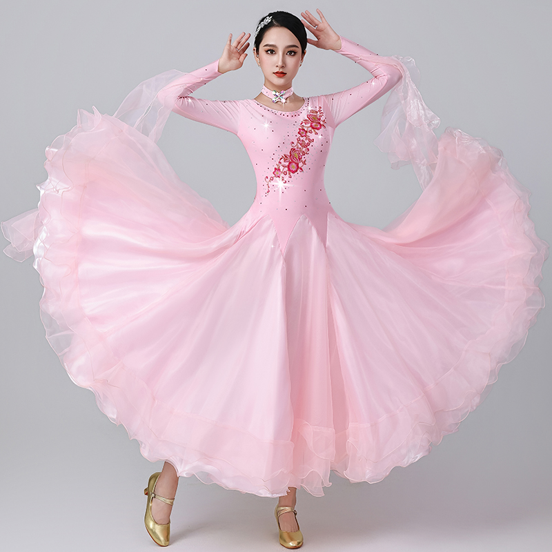 舞嫚婵新款国标舞比赛演出服