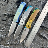 蝴蝶535折叠刀PEL透明手柄户外口袋刀露营求生刀厨房水果刀高硬度