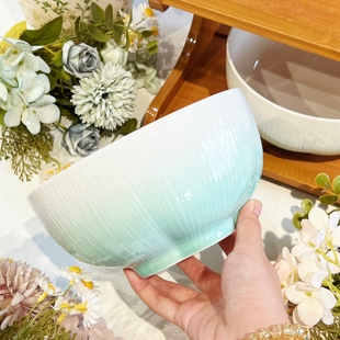 餐具小碗菜盘子餐盘汤碗 海盐渐变高级感陶瓷米饭碗家用特别好看