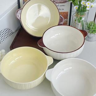 酸菜鱼大盆碗家用大号汤碗双耳陶瓷汤盆盘子水煮肉片毛血旺专用碗