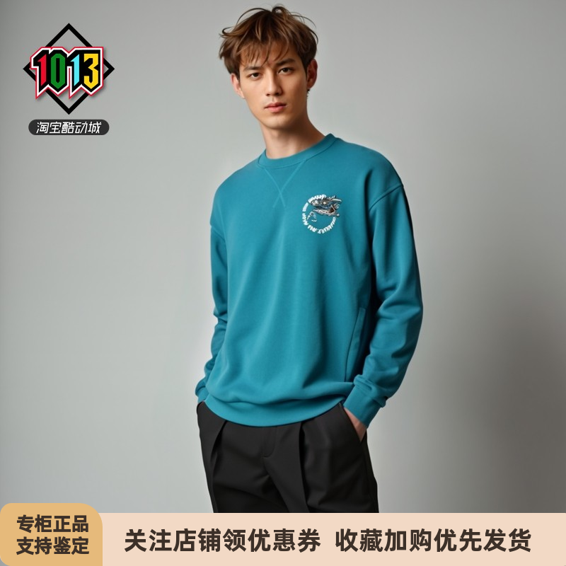 阿迪达斯三叶草联名款春秋男女龙年刺绣圆领运动套头衫卫衣IX4237