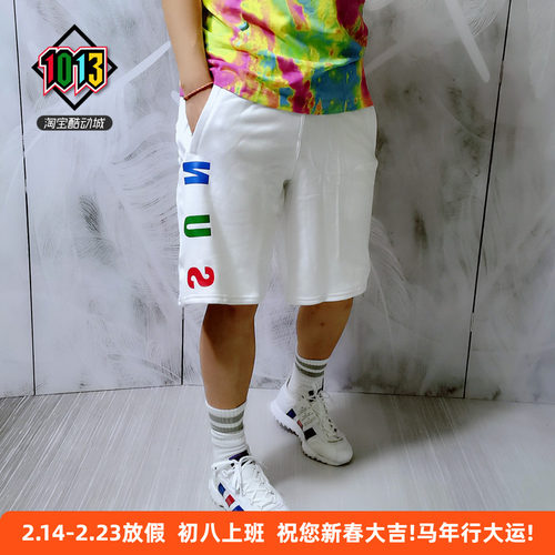 阿迪达斯夏季休闲运动短裤三叶草