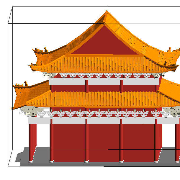 revit建模古建筑BIM模型2D/3D绘图