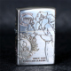 男士 zippo芝宝煤油防风打火机 风中女郎 镀银环绕雕刻 礼物 日版